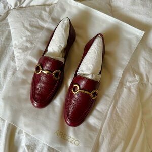 AREZZO ‘Emma’ Burgundy Leather Loafer Women’s Size 5B